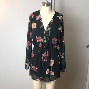 LAST CALL: Floral Chiffon Romper Size M